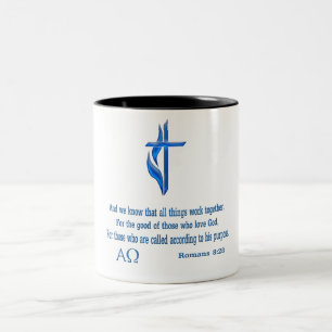Romans 8:28 presenter Två-Tonad mugg