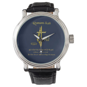 Romans 8:28 Skripturur Armbandsur