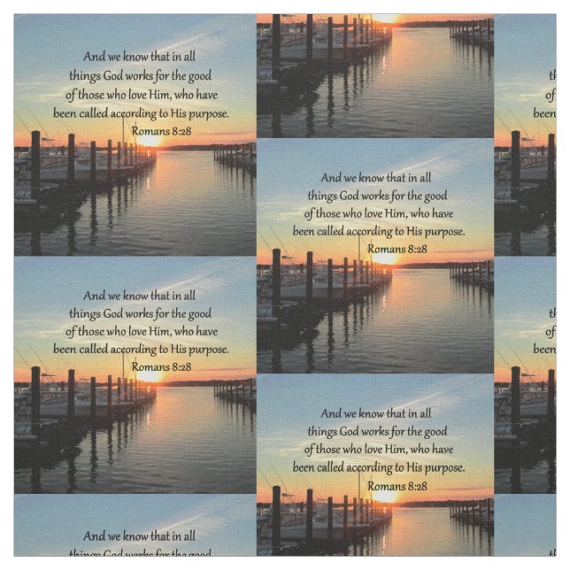 ROMANS 8:28 SUNSET FOTO DESIGN TYG (Provkarta)