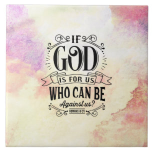 Romans 8:31 Om Gud är för oss som kan vara emot os Kakelplatta