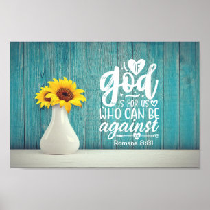 Romans 8:31 Om Gud är för oss som kan vara emot os Poster