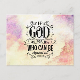 Romans 8:31 Om Gud är för oss som kan vara emot os Vykort