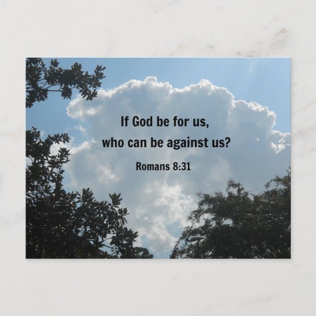 Romans 8:31 Om Gud är till oss... Vykort (Framsida)