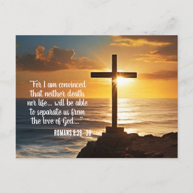 Romans 8:38-39-vykort vykort (Framsida)