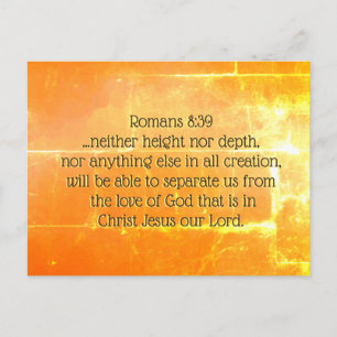 Romans 8:39 Guds kärlek i Jesus, Bibel Vykort
