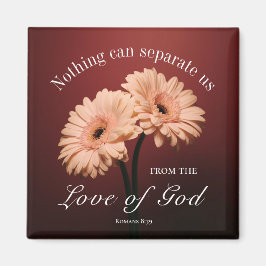 Romans 8 39 Kärlek of God Bible Verse Rosa Brown Magnet