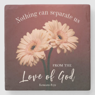 Romans 8 39 Kärlek of God Bible Verse Rosa Brown Stenunderlägg