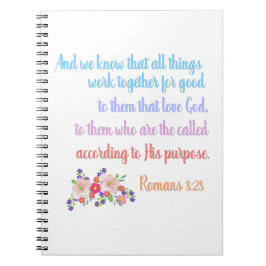 Romans 8 Bible Verse Design Anteckningsbok