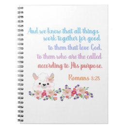 Romans 8 Bible Verse Design Anteckningsbok