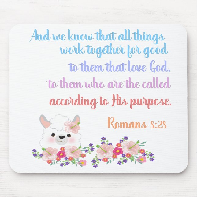 Romans 8 Bible Verse Design Musmatta (Framsidan)
