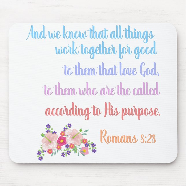 Romans 8 Bible Verse Design Musmatta (Framsidan)