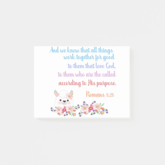 Romans 8 Bible Verse Design Post-it Block (Framsida)