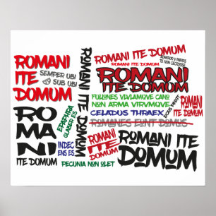 Romans går hem! Grafittiaffisch Poster