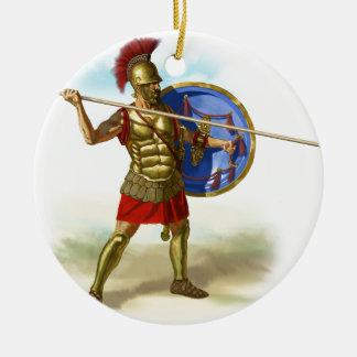 romans julgransprydnad keramik