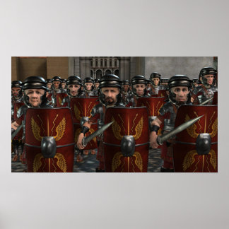 Romans Marching Off to Krig - Small Poster