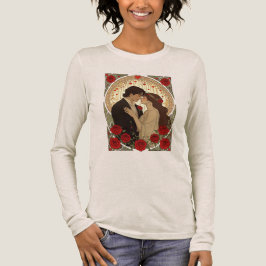 Romans och röda rosor Art Nouveau-illustration T Shirt