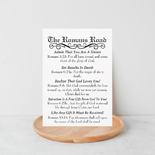 Romans Road Sinner's Prayer Card Inbjudningar