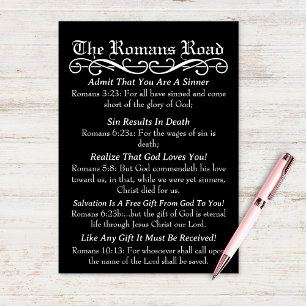 Romans Road Sinner's Prayer Card Inbjudningar