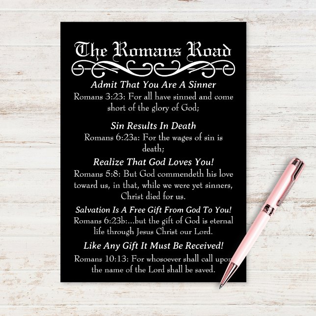 Romans Road Sinner's Prayer Card Inbjudningar (The Romans Road Sinner's Prayer Card)