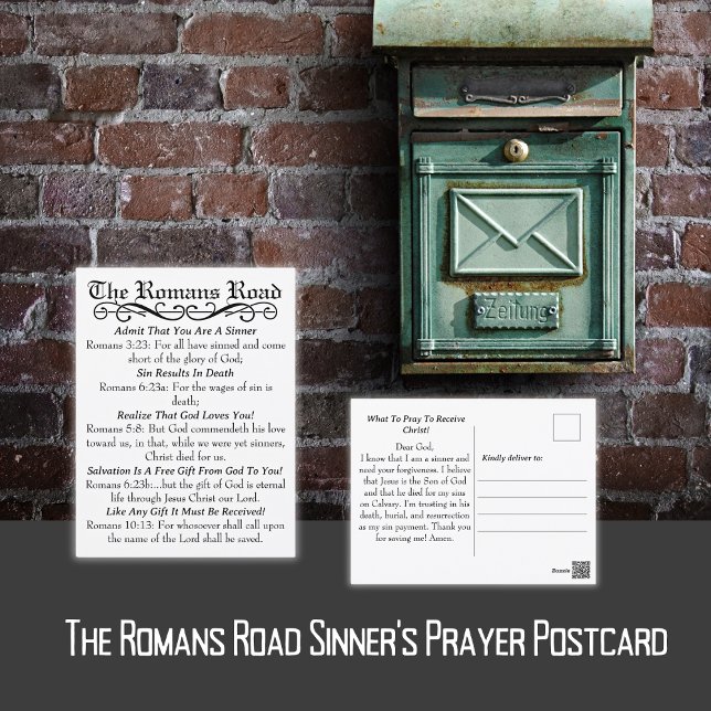 Romans Road Sinner's Prayer Vykort (Skapare uppladdad)