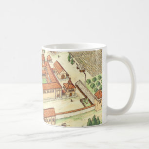 Romansk Abbey. Modellera Kaffemugg