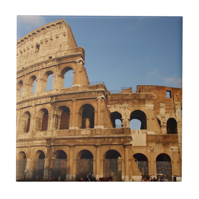Romansk konst. Colosseum eller Flavianska 3 Kakelplatta (Framsidan)