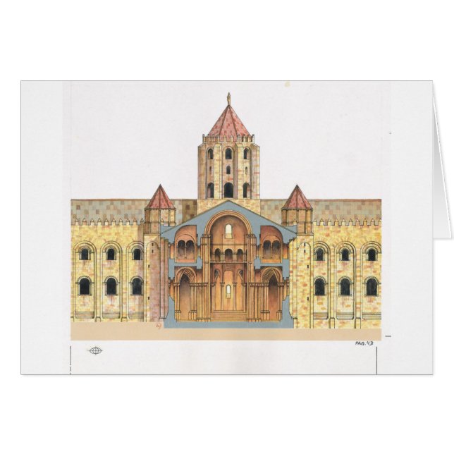 Romanska Santiago de Compostela Hälsningskort (Framsidan Horizontal)