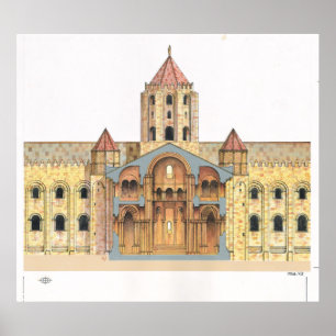 Romanska Santiago de Compostela Poster
