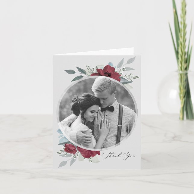 Romanskt tack för blommigt inbjudan (Framsida)