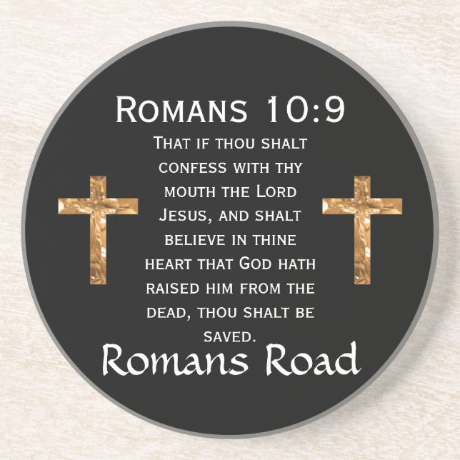 Romansväg, Romans10:9 Underlägg Sandsten (Framsidan)