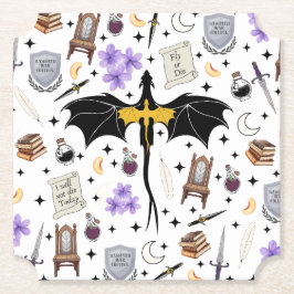 Romantasy Bokläserpresentater Fjärde Vinge Underlä Underlägg Papper