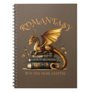 Romantasy Dragon Bokar Bara ett kapitel till Anteckningsbok
