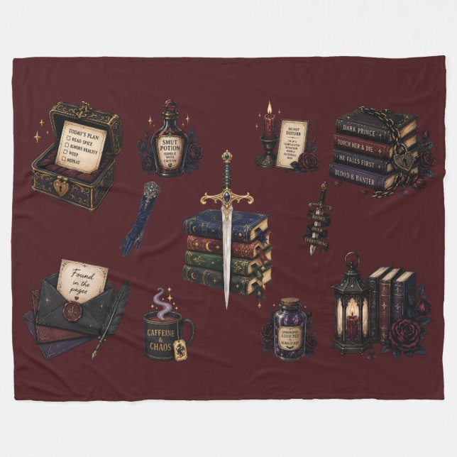 Romantasy, Koffein och Kaos Fleecefilt (Framsidan (Horisontell))