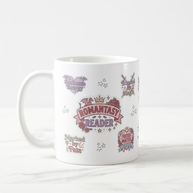 Romantasy Läsare Bokslukare Kaffemugg (Vänster)