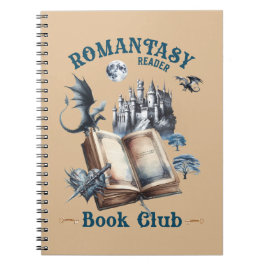 Romantasy Reader Dragon Bok Klubb Castle Anteckningsbok