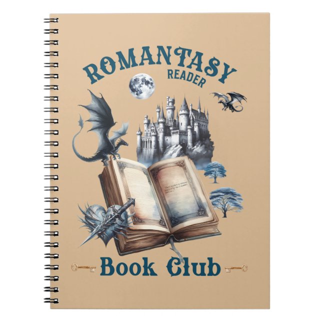 Romantasy Reader Dragon Bok Klubb Castle Anteckningsbok (Framsidan)