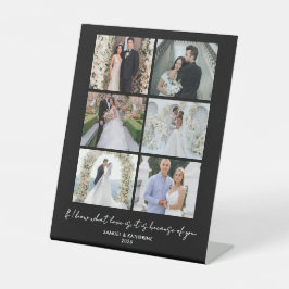 Romantic 6 Photo Collage Valentine’s Day Black