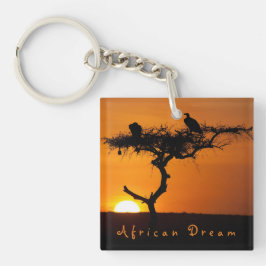 Romantic African Dream sunset-foto med text