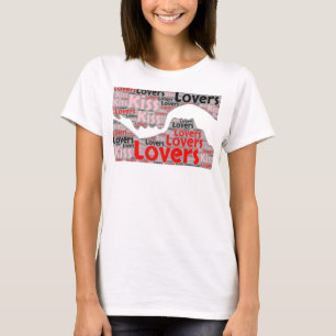 Romantic Älskare Kiss T-Shirt Tee Shirt