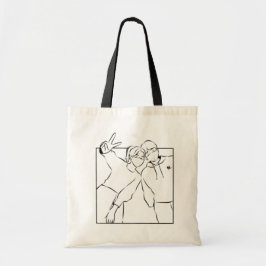Romantic Älskare Tote Bag - Cute Couple Kärlek Des Tygkasse