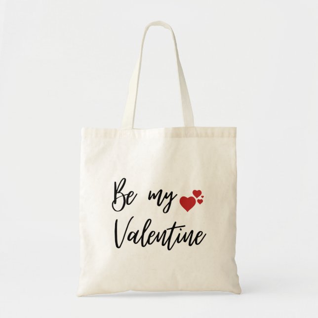 Romantic and Minimal "Be My Valentine" Tygkasse (Framsidan)
