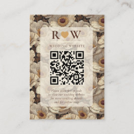 Romantic Anemones Accent Backyard Wedding Tilläggskort