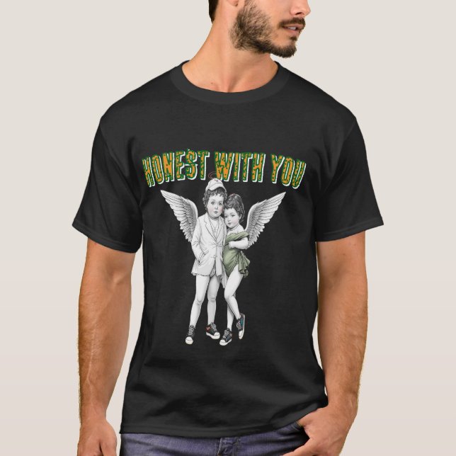 Romantic Angel Couple Designs T-Shirt (Framsida)