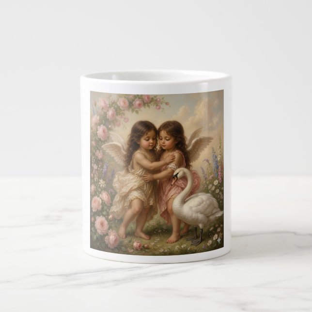 romantic angel mug || gifts for her  jumbo mugg (Framsidan)