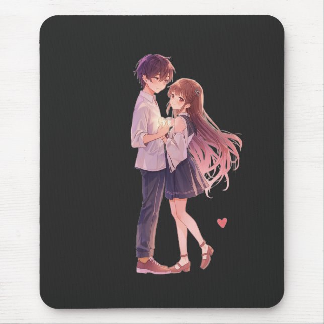 Romantic Anime Couple - Cute Aesthetic Lovers Art  Musmatta (Framsidan)