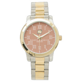 Romantic Anniversary Custom Monogram Initials Armbandsur