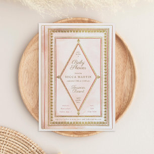 Romantic Antique Bok Baby Shower Inbjudningar