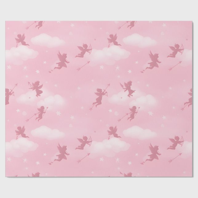 Romantic Arrow & Clouds Pattern Presentpapper (Platt)