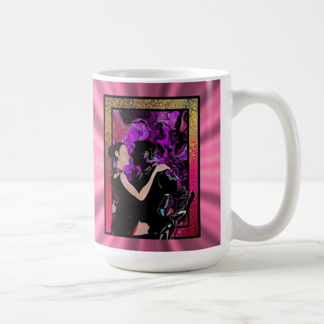 Romantic Art Deco stil dancers Kaffemugg (Höger)