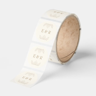 Romantic Baroque Ornate Frame Wedding Runt Klistermärke